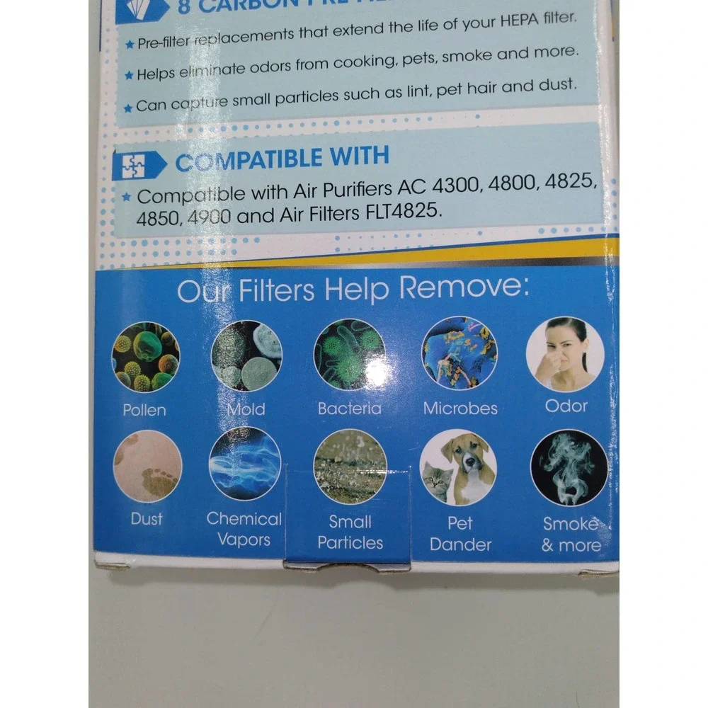 VEVA 2 Activated Carbon HEPA Filters with 8 Pre Filter for Air Purifiers